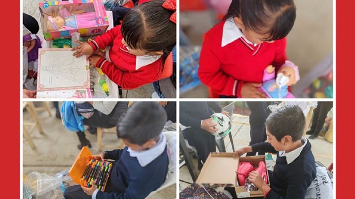 UV entrega regalos a población infantil de las faldas del Cofre de Perote