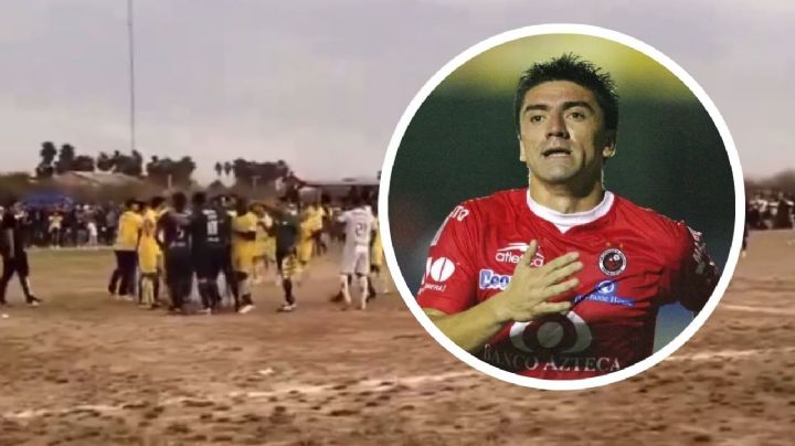Ex jugador de los Tiburones Rojos de Veracruz provoca campal en partido de fútbo llanero