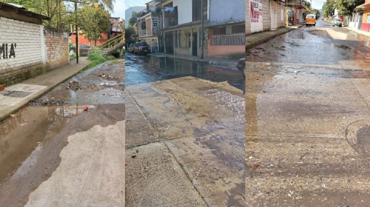 Obra pública ocasiona fugas de agua en calles de Nogales; reclaman a CAEV