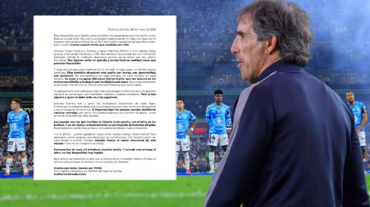 Esta es la emotiva carta que Guillermo Almada dejó a los Tuzos del Pachuca