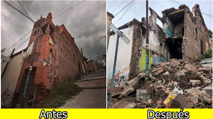 Sigue derrumbándose la Casa del Vampiro en Pachuca; ahora fue esta parte