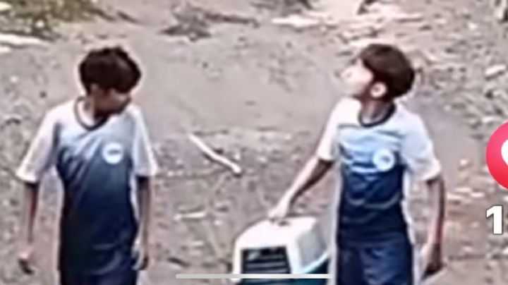 Estudiantes de secundaria conmueven en redes al rescatar un gatito en un río de León |VIDEO