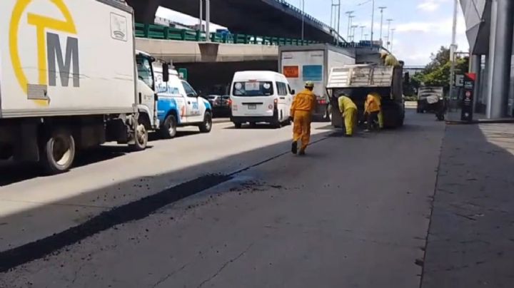 Caos vial en Periférico Norte por trabajos de rehabilitación