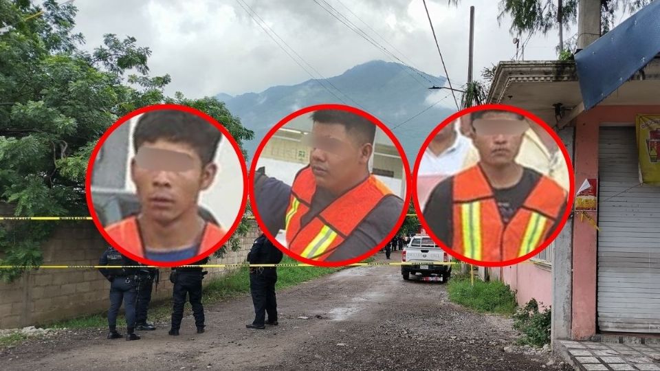 Los tres presuntos responsables del crimen detenidos en Atzompa el lunes 21 de julio