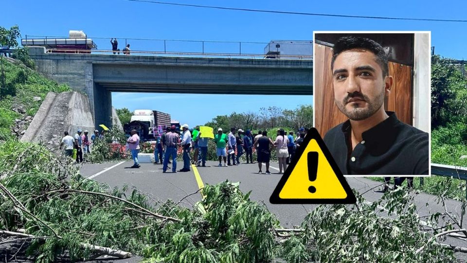 Bloqueo en carretera al norte de Veracruz