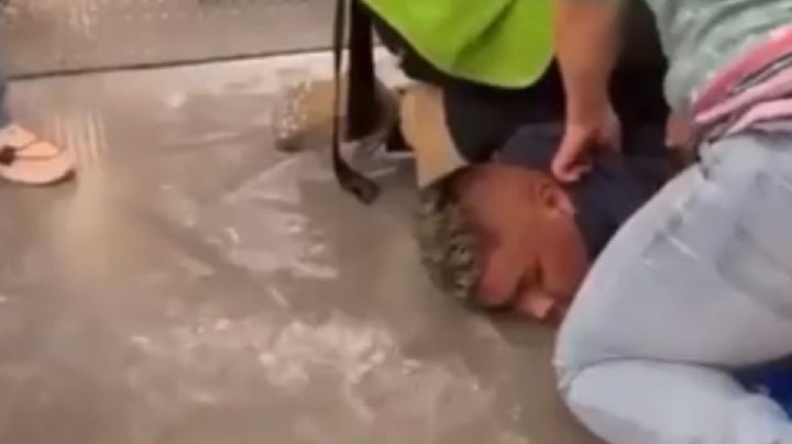 VIDEO: Clienta aplica llave y frustra robo en Sam’s Club de Toluca; ladrón intentaba huir