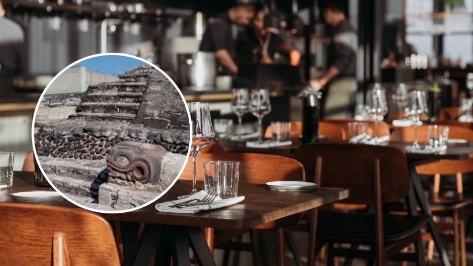 El restaurante construido con piedras de una pirámide azteca