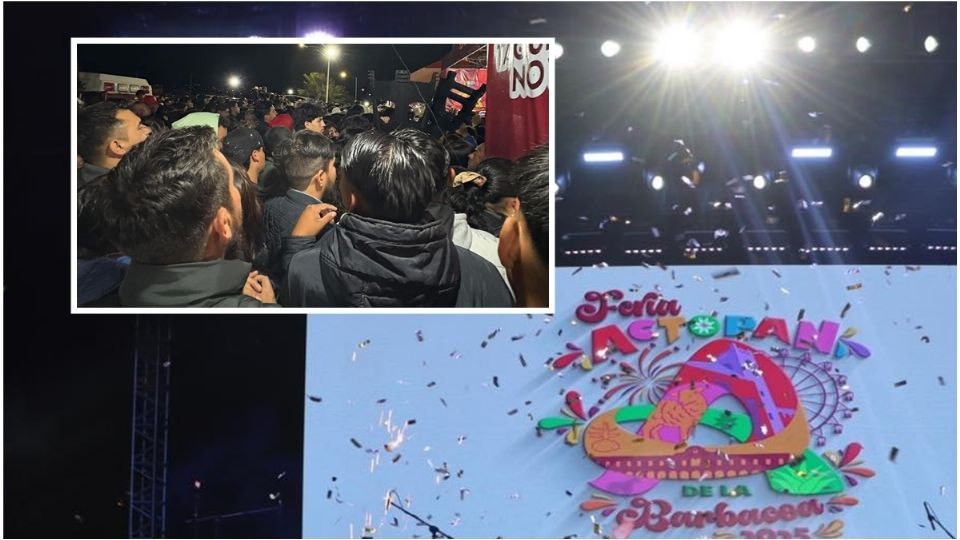 Cientos de personas comenzaron a amontonarse hasta que pero entrar, pero entre gritos