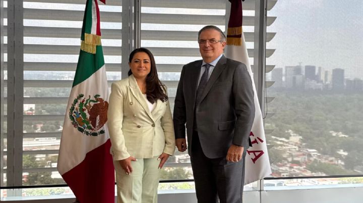 Tere Jiménez y Marcelo Ebrard acuerdan fortalecer sectores estratégicos en Aguascalientes