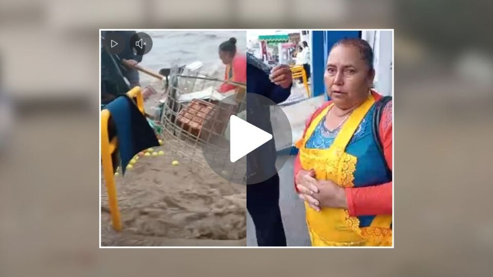 Comerciante de Campo de Tiro, en Xalapa, pierde su dinero tras inundaciones por lluvias