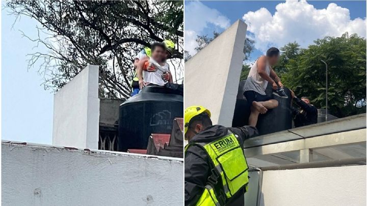 Coyoacán: rescatan a hombre atrapado en tinaco en colonia del Carmen