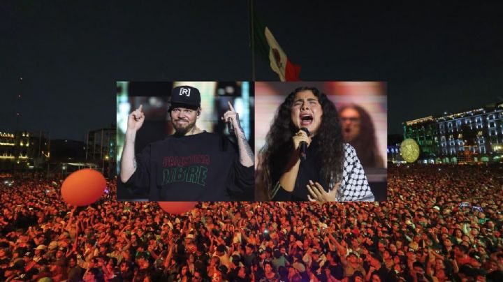 Silvana Estrada y Residente cantan "Latinoamérica" en el Zócalo de CDMX