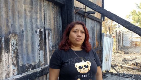 Silvia festejaba su cumpleaños y año nuevo cuando su casa se quemó por un cohete en Veracruz