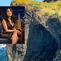 Salma Hayek es vista en Roca Partida; está grabando una película en Veracruz