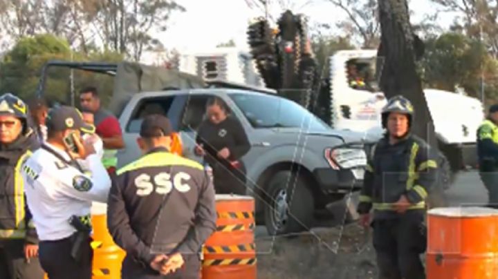 Camioneta de la Marina choca contra árbol en Tlalpan y deja cinco heridos