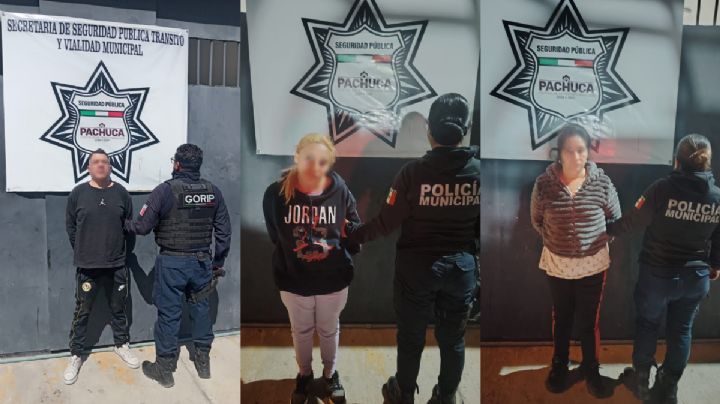 Detienen a narcomenudista y 2 mujeres tras robar en Walmart de Pachuca