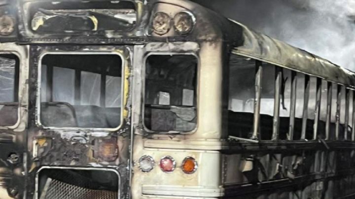 Incendian camión de personal en Aldama tras bajar a trabajadores