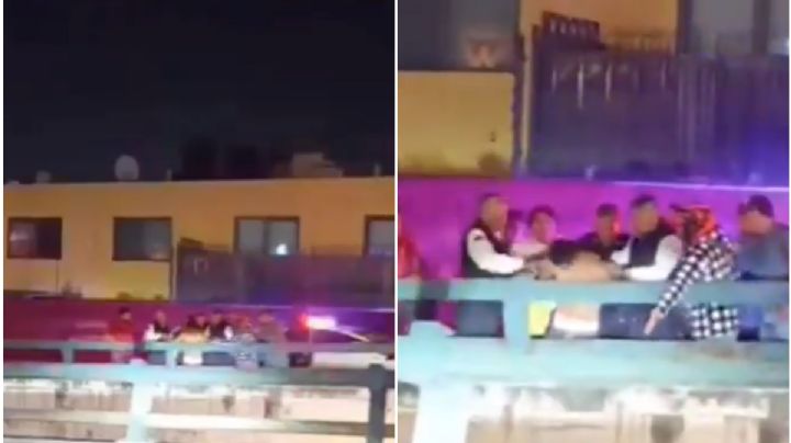 El video donde vecinos de Cuautitlán Izcalli retienen a presunto asaltante en puente de Los Gringos