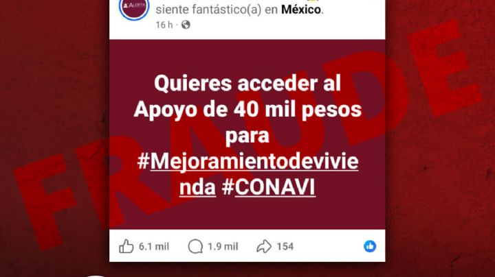 Conavi alerta por fraude: ofrecen falsos apoyos de hasta 40 mil pesos en redes sociales
