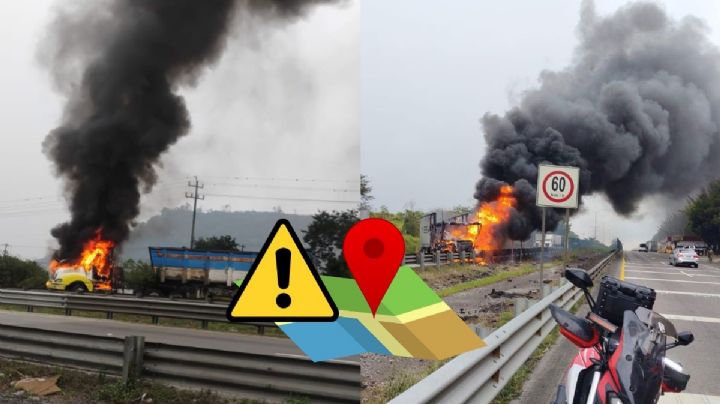 Las carreteras bloqueadas en Veracruz por quema de tráileres tras abatimiento de El Mencho