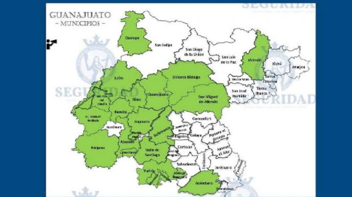 El mapa de los 23 municipios donde el CJNG mostró reacción en Guanajuato