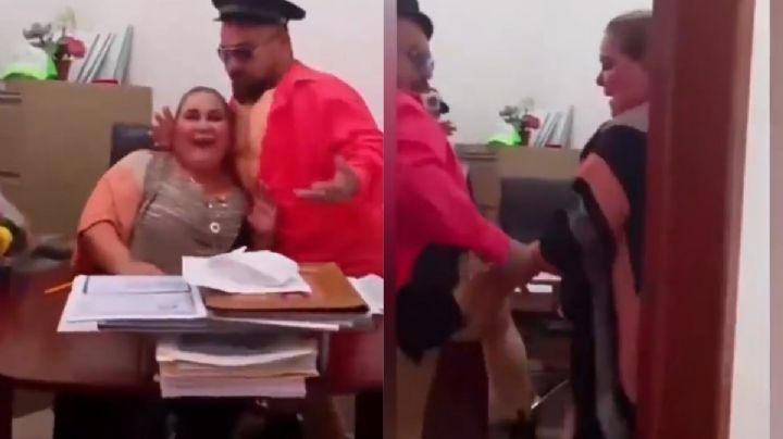 Regidora San Luis Potosí es captada mientras un sujeto le baila en su oficina