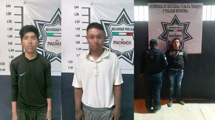 2 detenidos por robo y 1 por presunta posesión de marihuana en Pachuca