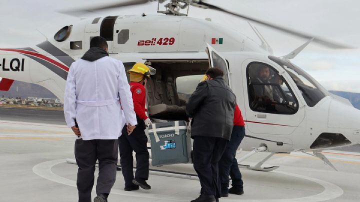 Desde Pachuca se realiza traslado aéreo de un corazón a CDMX
