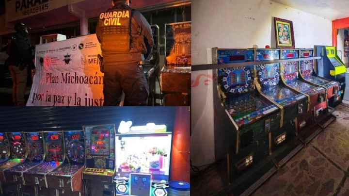 Michoacán: aseguran 107 minicasinos de grupos delictivos