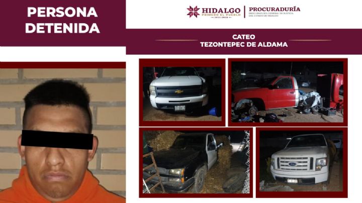 En cateo, elementos de la PGJEH detienen a sujeto con armas y drogas