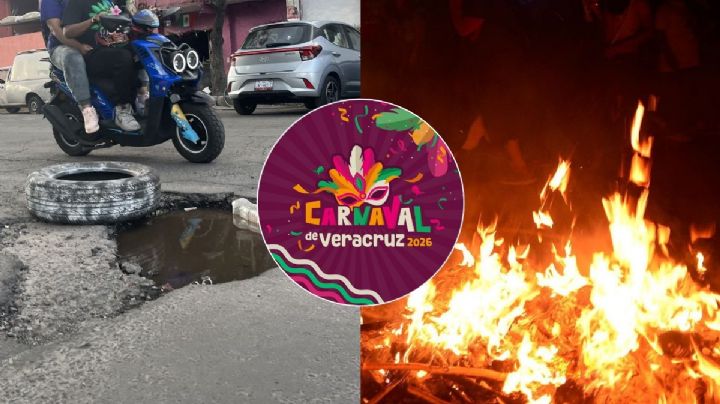 El bache, la figura de la quema del mal humor en el Carnaval de Veracruz 2026; revela alcaldesa
