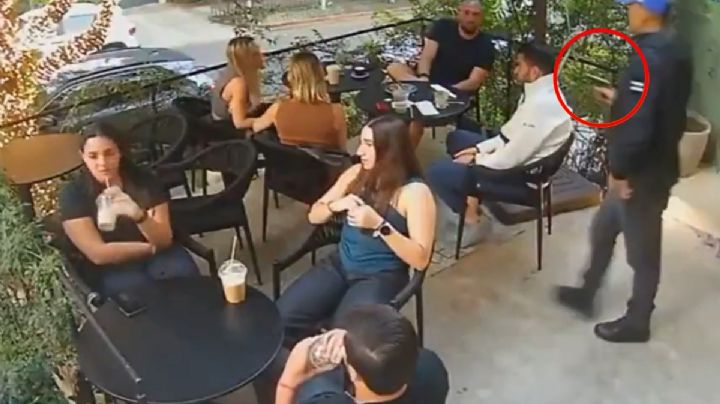 Video del momento exacto en que comensales son asaltados en terraza en Lomas de Chapultepec