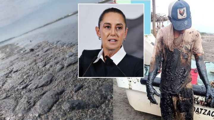Sheinbaum habla por primera vez del derrame de hidrocarburo en Veracruz; pedirá a Pemex informar