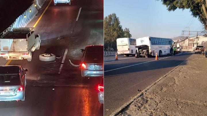¡Caos en la México–Pachuca! Reportan dos incidentes viales en carretera este sábado