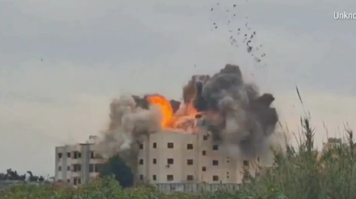 Video del ataque israelí contra edificio en Líbano vinculado presuntamente a Hezbolá