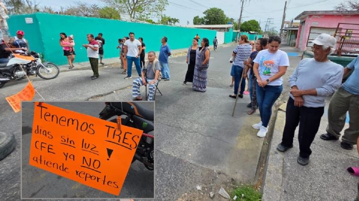 Mega apagón en Veracruz: vecinos bloquean estas avenidas tras 48 horas sin luz por Norte