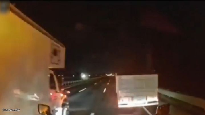 VIDEO: así evitó un asalto el conductor de un tráiler en la México-Querétaro