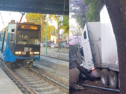 Tren Ligero: se restablece servicio en todas las estaciones tras choque de tráiler