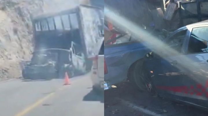 Caos en carretera: Incendio de una unidad y choque múltiple marcan jornada en la Sierra hidalguense