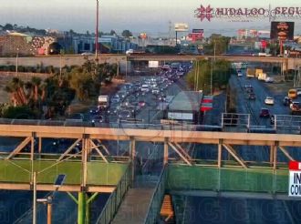 Tránsito pesado en la México-Pachuca y avance lento por obras