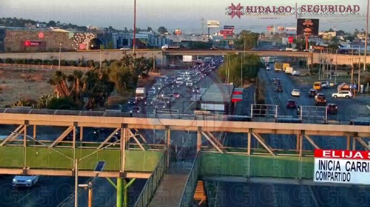 Tránsito pesado en la México-Pachuca y avance lento por obras este viernes