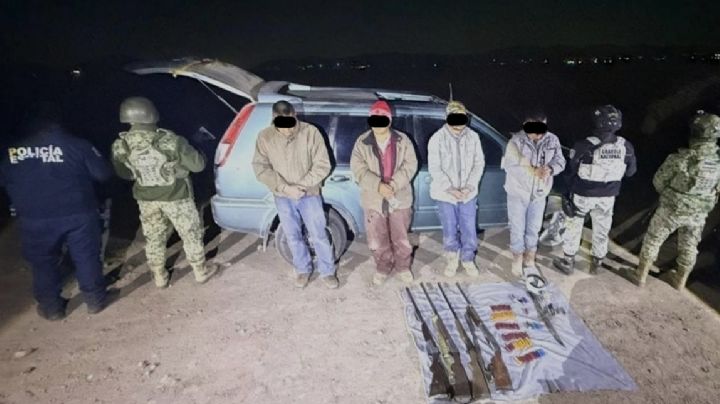 Guardia Nacional y Ejército detienen en Cuautepec a cuatro hombres con armas