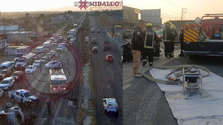 Tráfico y accidente complican circulación en carreteras de Hidalgo, entre ellas la Pachuca-Actopan
