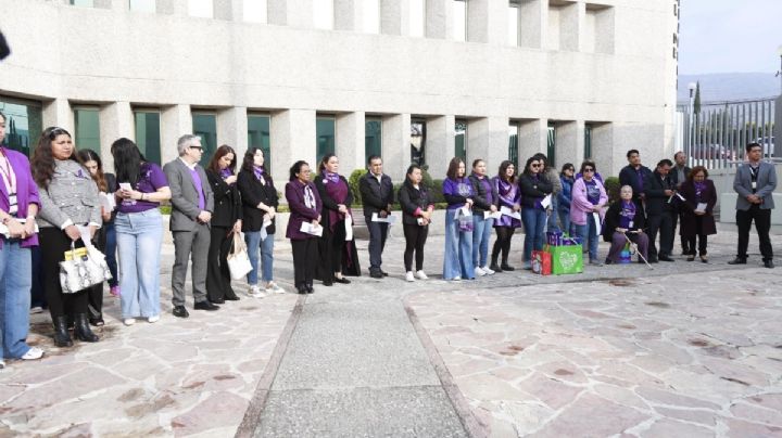“No somos un montón de locas gritando”: conmemoran el 8M en el Poder Judicial Federal en Hidalgo