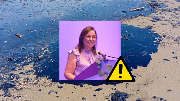 "Viene desde Tabasco": Rocío Nahle por derrame de hidrocarburo al sur de Veracruz