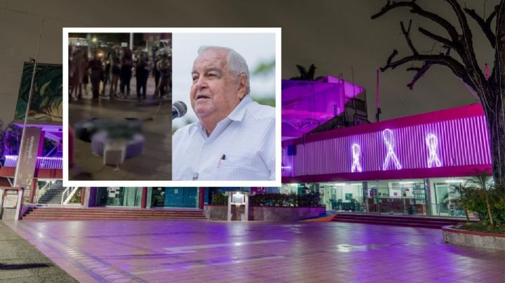 8M: Feministas rompen piñata con cara de exalcalde de Poza Rica, Fernando Remes