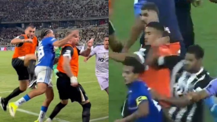 Así fue la batalla campal en la final entre Cruzeiro y Atlético Mineiro que dejó 23 expulsados