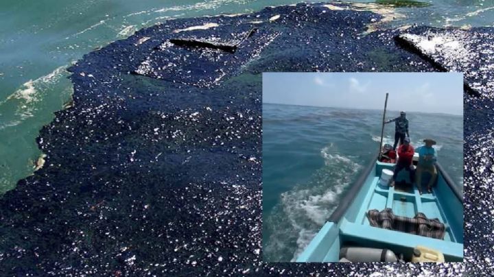 Llegan manchas de hidrocarburo a las costas de Alvarado en zona pesquera