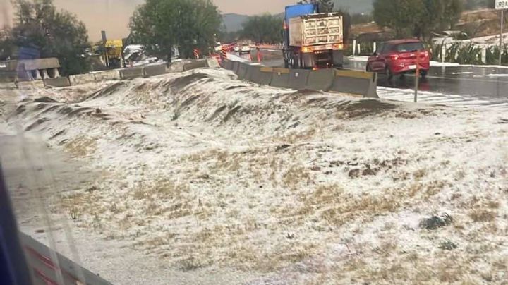 La México-Pachuca se encuentra en alerta por granizo; hay paso complicado | VIDEO
