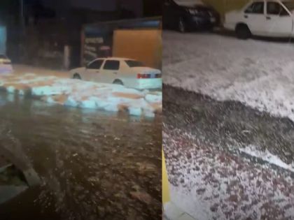 Impresionante granizada en Doctor Mora